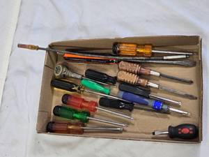 Lot of Screwdrivers, Files, and Hand Tools