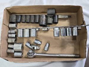 Various 12 Drive Sockets with Ratchet and Extensions