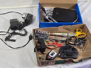 Linksys E1200 Router, Vintage Camera and Miscellaneous Tools and Accessories