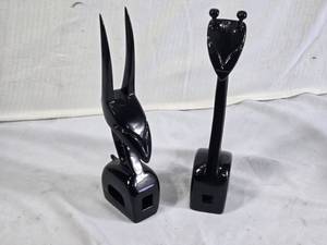 Black Abstract Animal Sculptures