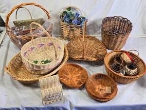 Wicker and Decorative Basket Collection including Assorted Sizes and Styles