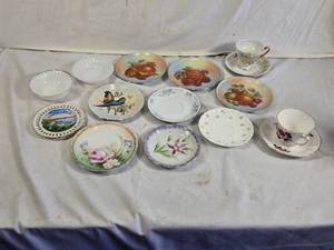 Vintage Decorative Plates and Cups Collection including Norcrest and Royal Staffordshire China Items