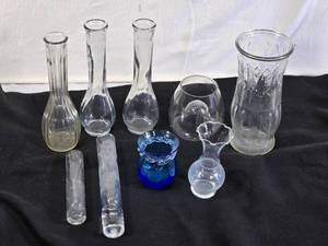 Lot of Glass Vases and Decorative Glassware