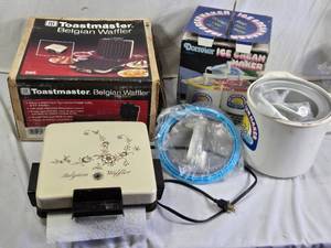 Toastmaster Belgian Waffler and Donvier Ice Cream Maker
