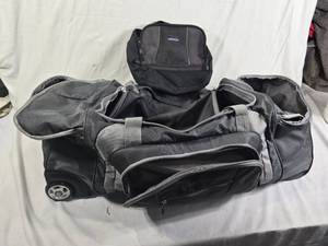 Calvin Klein Rolling Duffel Bag with Wheels and Separate Pouch