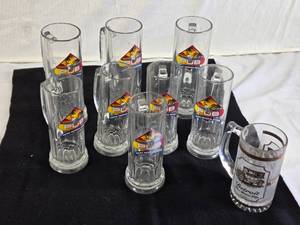 Pacific Universal Brewing and Detroit Glass Mugs Lot