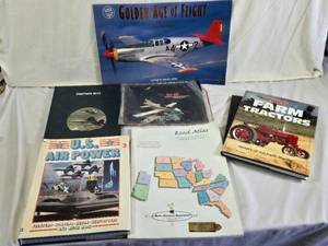 Books and Calendar on Aviation, Jets, and Tractors including Golden Age of Flight 2003 Calendar, Fighting Jets, and Classic Farm Tractors