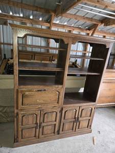Wooden Bookshelf Hutch 61x20 18x73.5