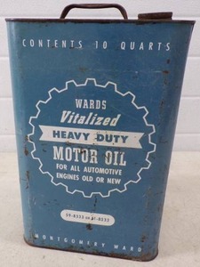Wards Vitalized Heavy Duty Motor Oil Can 10 Quarts