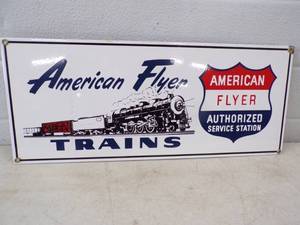 Porcelain American Flyer Trains Metal Sign