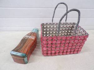 Coca Cola Homemade Cap Basket and Tin