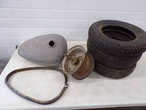 Cushman Scooter Parts tires, rim, Gas Tank