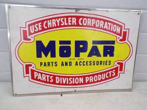 Mopar Parts Division Metal Sign