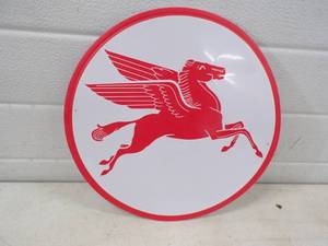 Mobil Horse Metal Sign