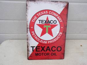 Texaco The Texas Company Motor Oil Metal Sign