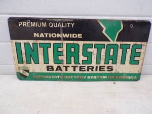 Original Interstate Batteries Metal Sign