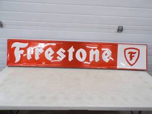 1993 Firestone Embossed original Metal Sign