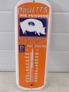 Taylers Pruetts Pig Powders Advertising  Metal Sign