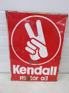 Kendall Motor Oil Metal Sign Double Sided