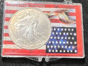 2008 AMERICAN SILVER EAGLE 1 TROY OZ .999 FINE SILVER IN CASE