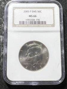 2005 US KENNEDY HALF DOLLAR NGC MS66