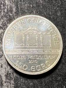 2010 AUSTRIAN PHILHARMONIC 1 TROY OZ .999 FINE SILVER