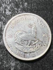 2020 S. AFRICAN KRUGERRAND 1 TROY OZ .999 FINE SILVER