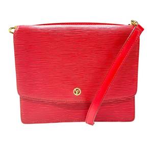 Louis Vuitton Red Epi Leather Pochette Twin GM Crossbody Bag; Pre-Owned Retail $1,200