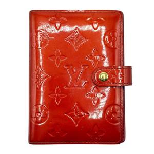 Louis Vuitton Red Vernis Monogram Agenda PM Cover Pre-Owned Retail $650