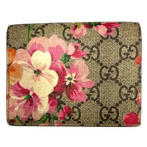 Gucci GG Blooms Floral Supreme Canvas Continental Wallet Pre-Owned Retail $600