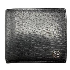 Gucci Black Leather Bifold Wallet with Interlocking G Logo Pre-Owned Retail $420