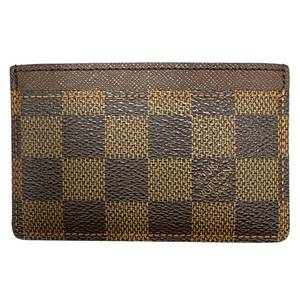 Louis Vuitton Damier Ebene Canvas Card Holder Pre-Owned Retail $350