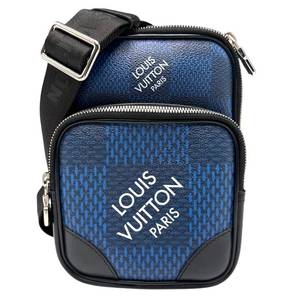 Brand New! Louis Vuitton Damier Graphite Blue Avenue Sling Bag; Retail $2,100