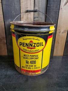 Rare 5 Gallon Pennzoil 35lb Collectible Can with Handle