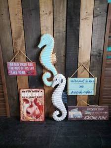 Large Lot of Patio  Beach Signs - Seahorses, Camping & More