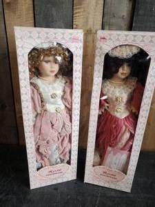 2 Collectible Porcelain Dolls Still in the Boxes