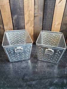 2 Very Cool Metal School Baskets