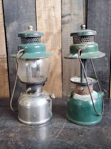 Vintage 242B & 242C Coleman Lanterns 1 w Globe