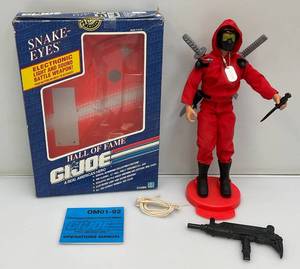 Pre-Owned 1992 12 GI Joe Hall Of Fame (Snake Eyes) Action Figure (With Original Box) Seems Complete