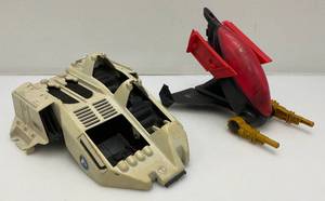 1987 GI Joe Cobra WOLF Winter Operational Light Fighting Vehicle (Missing Parts) &amp 1988 GI Joe A.G.P. Anti-Gravity Pod (Iron Grenadiers) Vehicle (Missing A Couple Pieces)