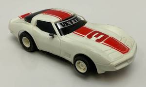 1979 White Chevrolet Corvette H.O. Slot Car (One Brush Missing)