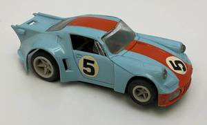 1980s Matchbox Speedtrack Light BlueOrange 911 Porsche #5 Slot Car (Nice Condition)