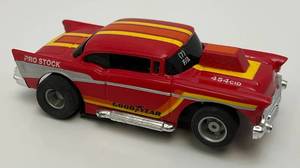 1980s Red 57 Chevy Pro Stock H.O. Slot Car (Nice Condition)