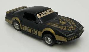 1980s TYCO 1982 Pontiac FIREBIRD Trans Am Turbo BlackGold  H.O. Slot Car (Nice Condition) Body Fits Chassis Loosely
