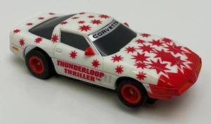 RARE EST. $175.00 To $200.00 1987 AFX Turbo Thunderloop Thriller Red Stars Corvette H. O. Slot Car (Nice Condition)