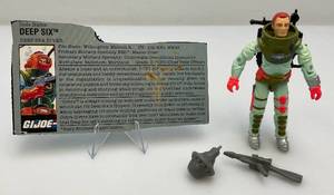1989 GI (Joe Arah Deep Six) Action Figure With File Card And More (Almost Complete)