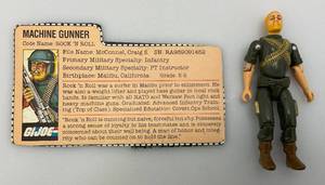 1982 STRAIGHT ARM GI Joe (Rock n Roll) Action Figure With File Card
