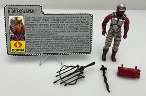 1990 GI Joe (NIGHT CREEPER) Action Figure With File Card And More (Almost Complete)