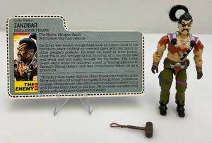 1990 GI Joe (Zanzibar Dreadnok Pirate) Cobra Action Figure With File Card