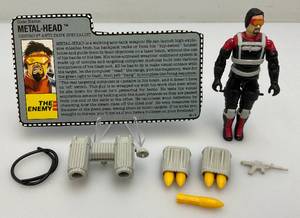 1990 GI Joe (METAL HEAD DESTRO) Anti-Tank Specialist Action Figure With File Card And More (Almost Complete)